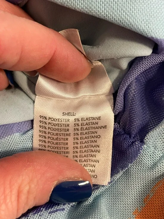 Tiger Mist Mini Skort SM Blue Striped Ruched Mesh Y2K Island Summer Stretch - Picture 10 of 12